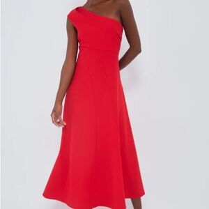 Tuckernuck Vibrant Red One-Shoulder Dress